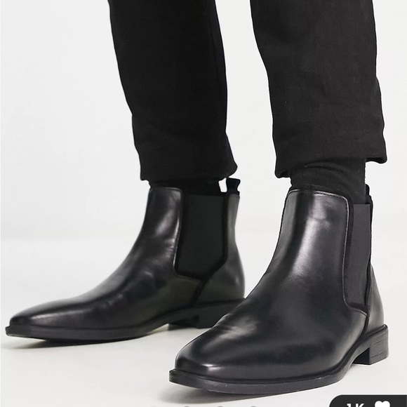 ASOS ABSOLUTE LEATHER CHELSEA BOOTS-wide - Picture 6 of 9